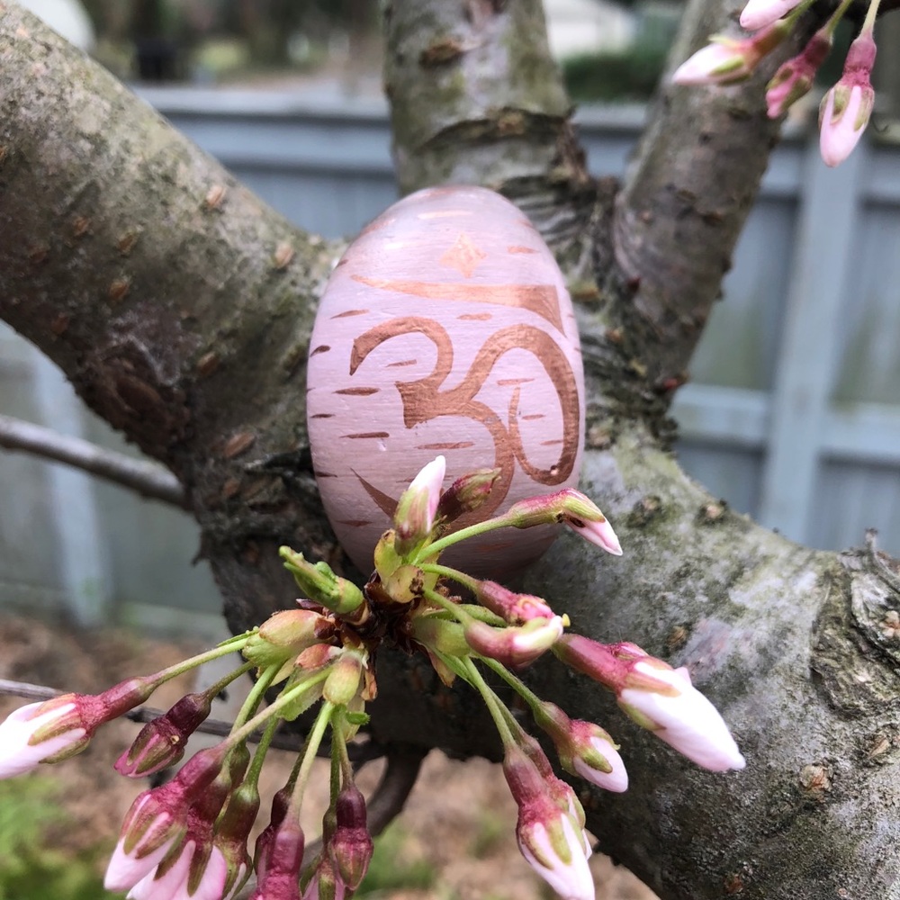 OM Aum Ohm Gratitude Rock, spiritual Alter piece